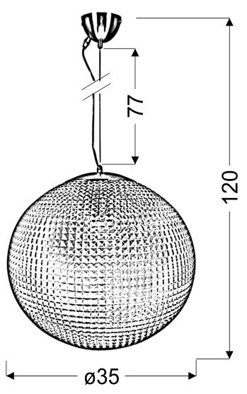 Lampa wisząca LUCIDA 31-51165 bezbarwny klosz 1x60W E27