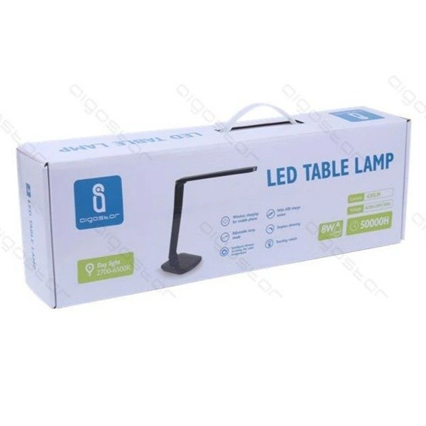 Lampa biurkowa LIGHT06 czarana z ładowarką indukcyjną