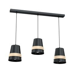 Nowoczesna lampa wisząca listwa VENEZIA BLACK 3xE27 MLP5451