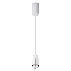 FLOWER WHITE CHROME LAMPA WISZĄCA 1xGU10