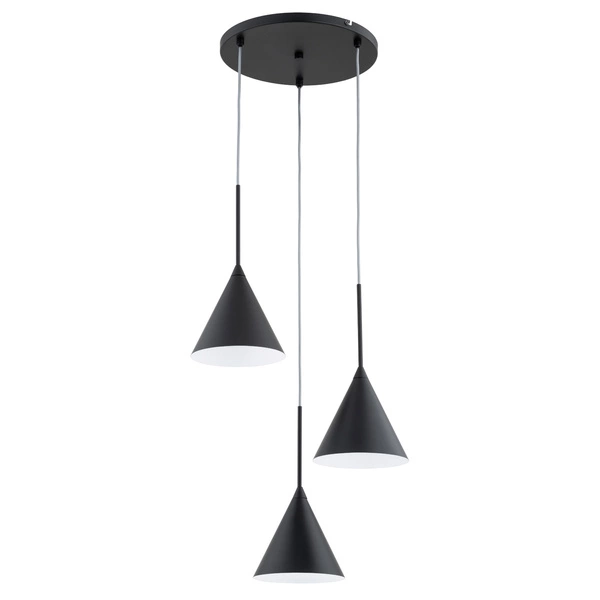 Lampa wisząca ALFA FABO CZARNA 3xE14 35cm | 62550