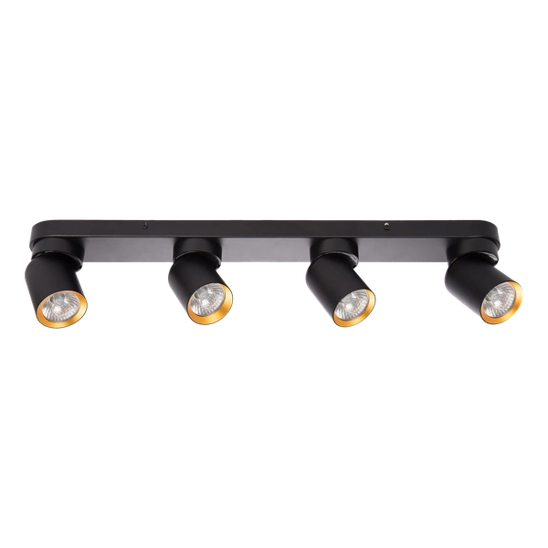 Lampa Sufitowa Andy 4xGU10 Czarny + Złoty