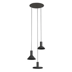 Lampa wisząca HERMANOS III BLACK szer. 40cm 3xGU10 | czarny 10905