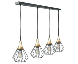 Lampa wisząca 4xE27 SELENE BLACK/GOLD