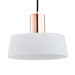 Lampa wisząca zwis LUX miedź/biały śr.30cm