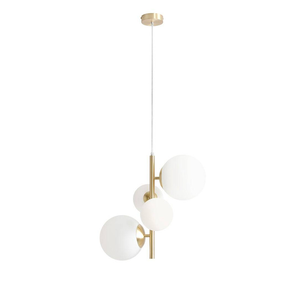 Lampa wisząca BLOOM 4 BRASS 1091L40 mosiądz/biały 2x40W E14 + 2x60W E27