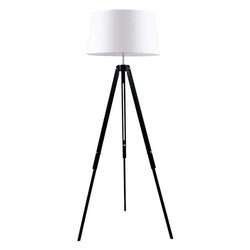 Lampa podłogowa TRIPOD drewno bukowe czarny abażur biały 6021004 6021004