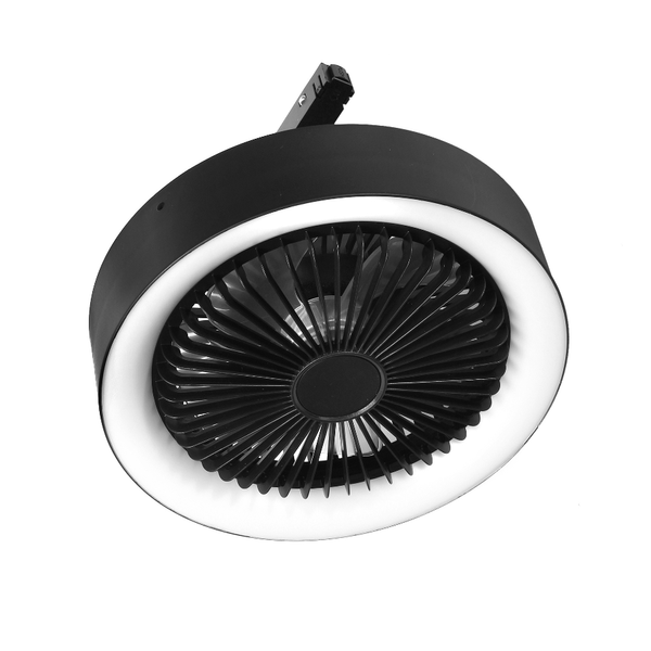 Lampa LED ring wiatrak do szyn magnetycznych 12W 48V 4000K  DIMM + Pilot | Czarny