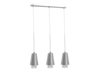 Lampa wisząca 3xE27 MOLLY CRYSTAL SILVER