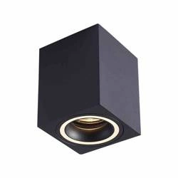 Natynkowy spot sufitowy Bima Ring Square Black 1xGU10 |  Czarny