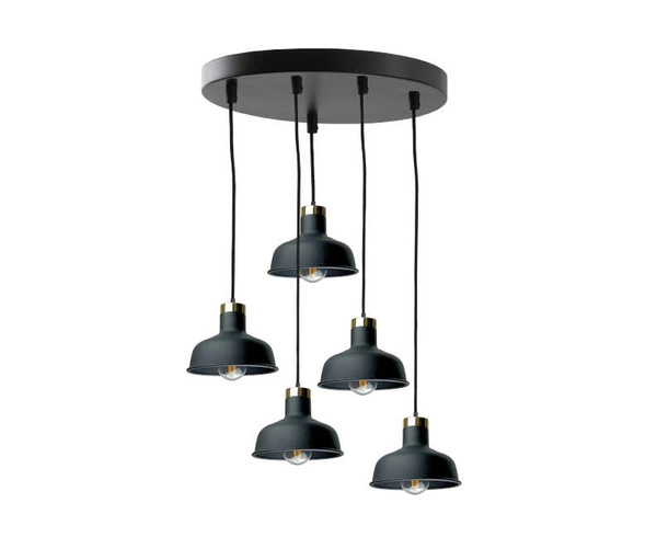 Lampa wisząca 5xE27 HEBE BLACK