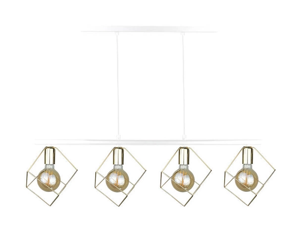 Lampa wisząca 4xE27 ARNICA WHITE/GOLD LONG