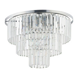 Żyrandol CRISTAL SILVER M szer. 56cm 9xE14 | srebrny 7628