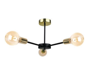 Lampa sufitowa 3xE27 SUN BLACK/GOLD