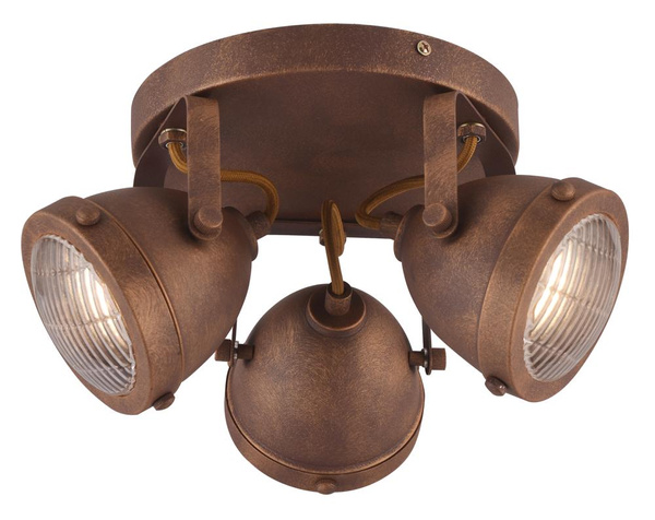 Lampa sufitowa FRODO 98-71095 3xGU10 rdzawa w rustykalnym stylu