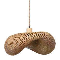 Lampa Wisząca Bambusa Kapelusz 60cm Boho Abruzzo Ponti E27