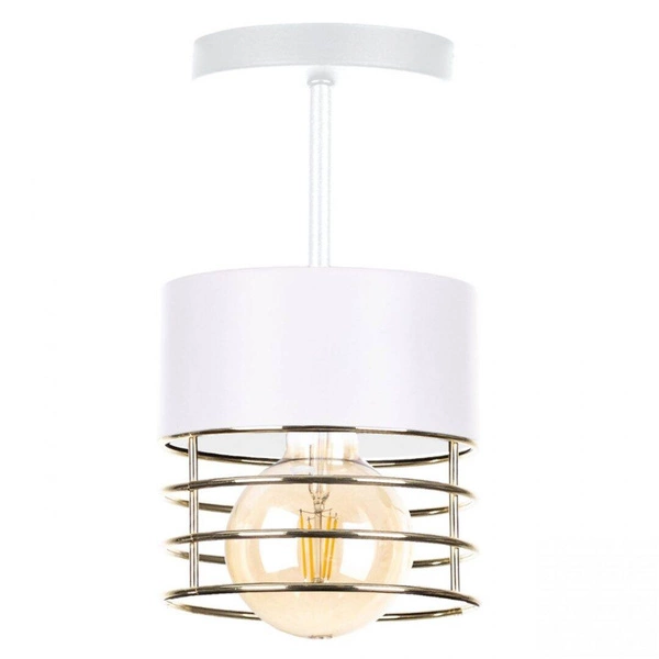 Lampa sufitowa 1xE27 ROYAL WHITE/GOLD