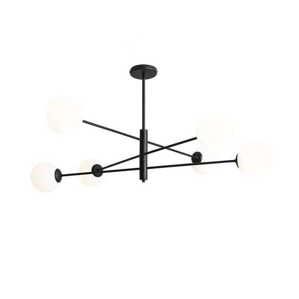 Lampa sufitowa HOMME 6, 1090PL_K1, czarny/biały, 6x40W E14