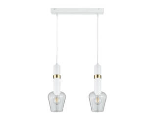 Lampa wisząca 2xE27 VERBUM WHITE/GOLD