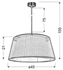 Lampa wisząca CHARLIE 31-24824 czarna 1x60W E27