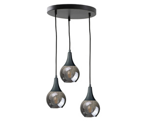 Lampa wisząca 3xE27 LACRIMA SMOKY BLACK