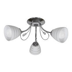 SIMPLI LAMPA WISZĄCA 3*40W E27  CHROM  Z KRYSZTAŁKIEM+KLOSZ Z PASKIEM