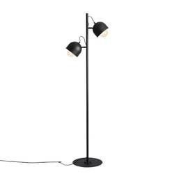 Lampa podłogowa BERYL 976A1, czarna, 2x60W E27