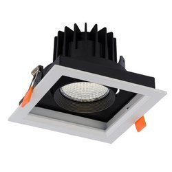 Lampa sufitowa wpuszczana DIA 18W LED 3000K | biały czarny