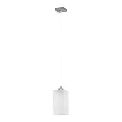 Lampa wisząca zwis ICE chrom/biały szer. 10cm