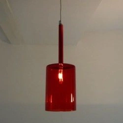 Pojedynczy zwis szklany RED GLASS + G4 LED