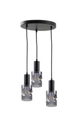 Lampa wisząca 3xE27 CROSS BLACK