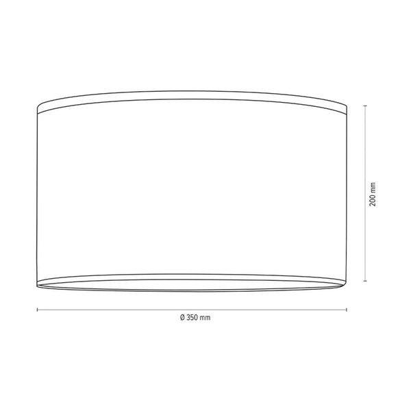 Abażur Cylinder E27 H30 Beżowy Jasny Lniany z czarną wstążką i folią ECO A0471