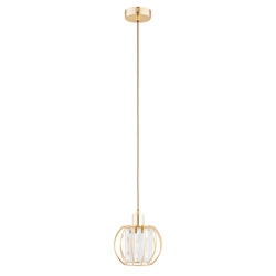 Lampa wisząca ALFA KRISTAL ZŁOTA 1xE27 20cm | 61407