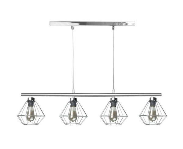 Lampa wisząca 4xE27 FEBRIS SILVER LONG