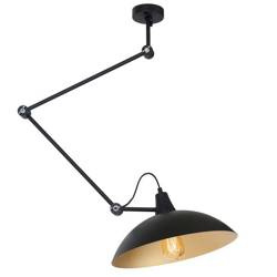 Lampa sufitowa na wysięgniku MELOS 808PL_G1_Z, czarny/złoty, 1x60W E27