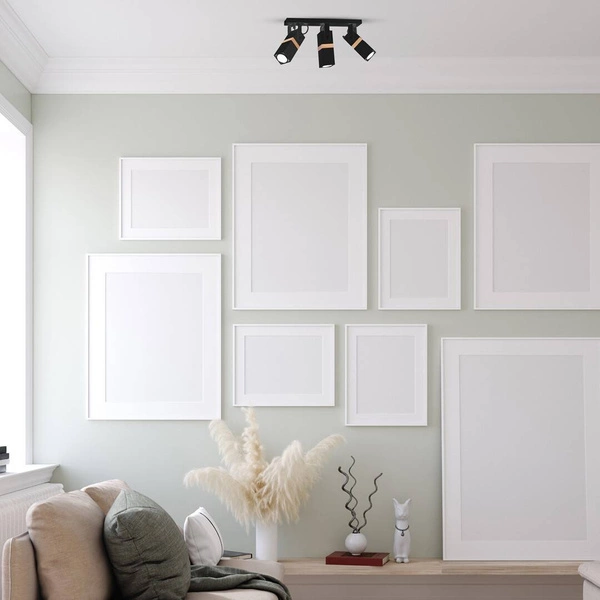 Lampa sufitowa nowoczesna reflektorek spot VIDAR III czarny szer. 60cm