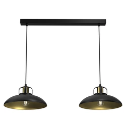 Lampa wisząca FELIX, MLP8907, czarny/złoty, 2x60W E27