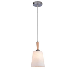 Lampa wisząca GOYA 31-43566 biały + drewno 1x60W E27