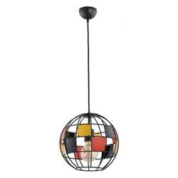 Lampa wisząca ALFA BASKET CZARNA 1xE27 31cm | 60359