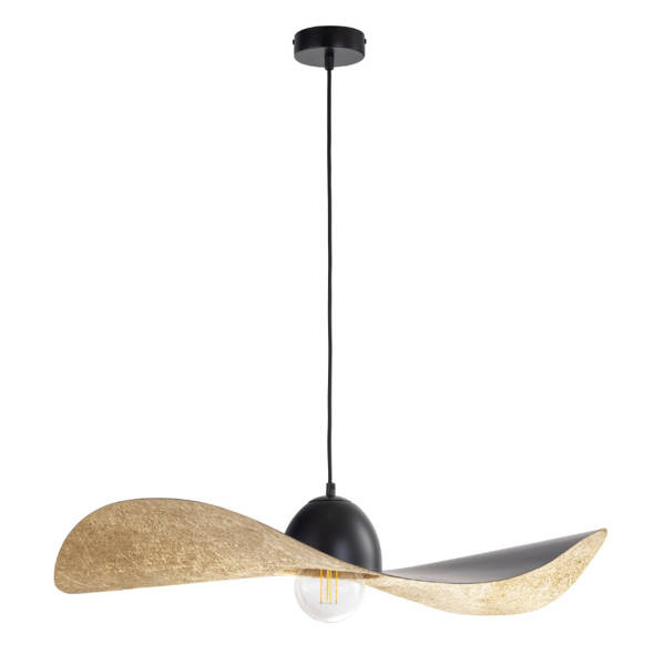 Designerska lampa wisząca KAPELLO L E27 60W śr. 76cm | czarny złoty