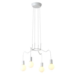 Lampa wisząca BASSO 34-71002 biała matowa 4x40W E27