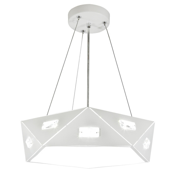 Nowoczesna lampa wisząca z kryształkami NEMEZIS 31-59147, 3x40W G9, biała