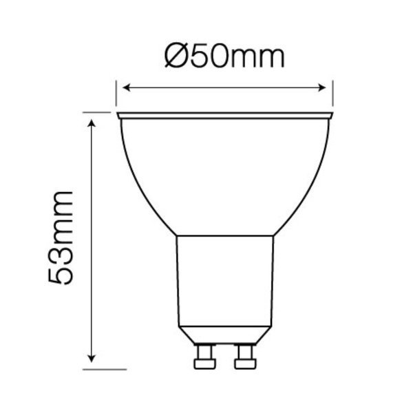 Żarówka LED line GU10 SMD 220-260V 3W 273lm 36˚ 6500K | zimna