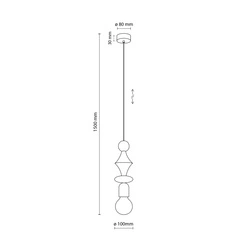 TOWER SABIA LAMPA WISZĄCA 1XE27 10870