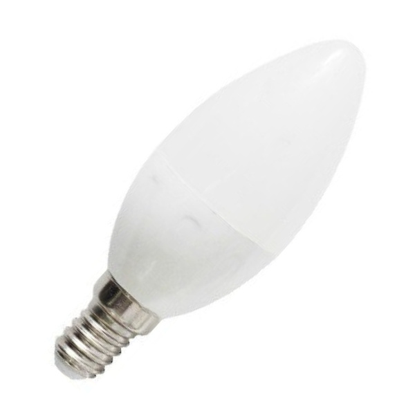 Żarówka LED E14 7W zimna 6400K świeczka C37