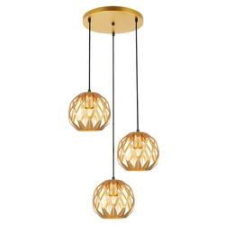 Lampa wisząca Hilo śr. 44cm 3xE27 | złoty