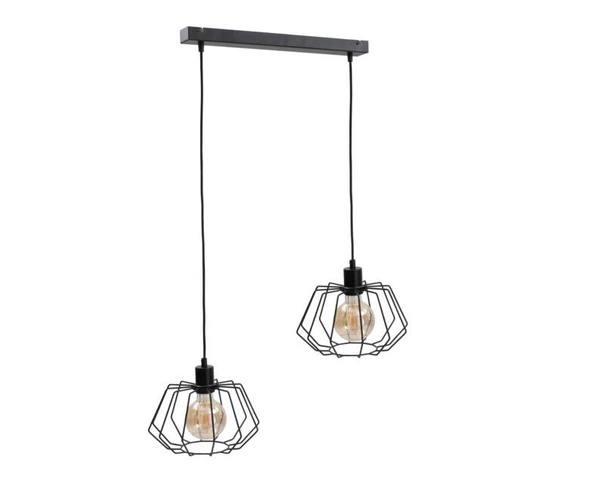 Lampa wisząca 2xE27 LUNA BLACK