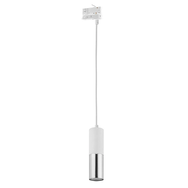 Lampa zwis do szyny 3 fazy TRACER 6063 1xGU10 | biały srebrny 6063