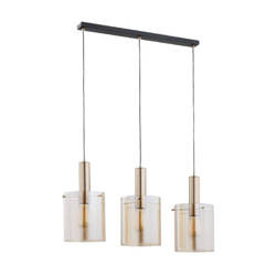 Stylowa lampa wisząca nad stół CELENA 3x E27 wys. 90cm | złoty