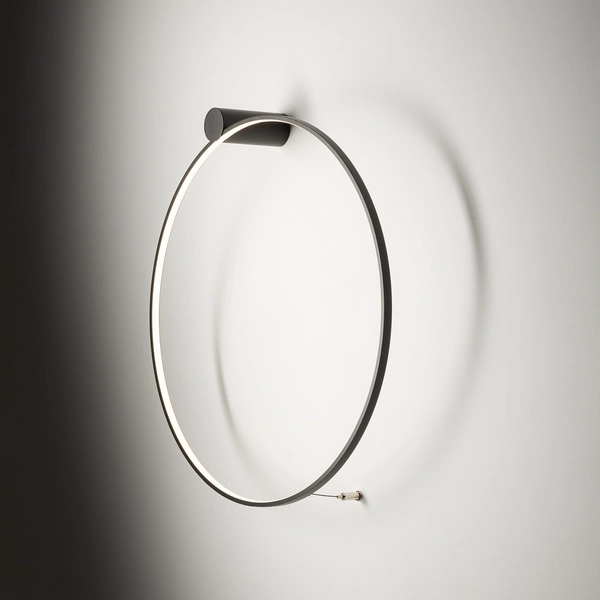 Kinkiet/lampa sufitowa CIRCOLO LED M szer. 60cm 21W barwa neutralna 4000K | czarny 10865